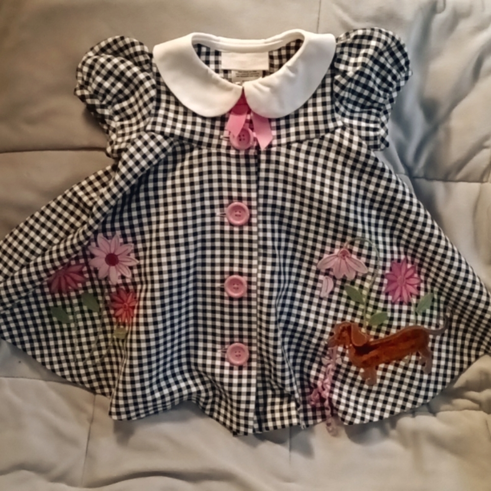 Plaid Embroidery Designs Dress